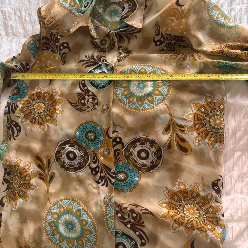 Vintage Mr. Max Paisley Button-Up Blouse Made in Canada - Picture 9 of 10